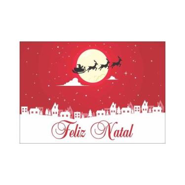 Imagem de Painel de Tecido Sublimado Natal Vermelho - Fabrika de Festa, 300x170c