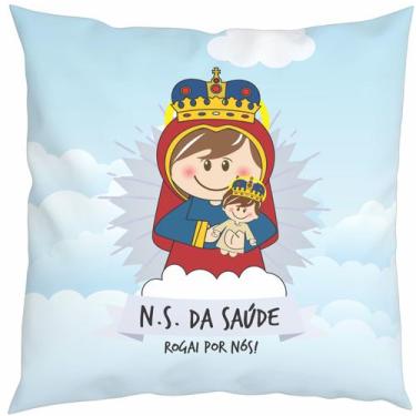 Imagem de Almofada Com Enchimento Oração Santinho Nossa Senhora da Saúde - Fabri