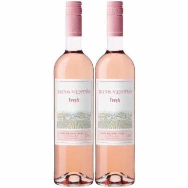 Imagem de Kit 2 Garrafas Vinho Rose Bons Ventos Fresh 750ml