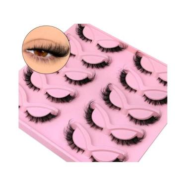 Imagem de Cílios Postiços 8D Cat Eye Faux Mink Lasvirey, Volume Fluffy E Espesso