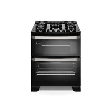 Imagem de Fogão Electrolux Experience FE5DB 5 Bocas Mesa de Vidro Forno Duplo PerfectCook360 Preto