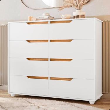 Imagem de Cômoda Doble Móveis 8 Gavetas Multiuso Quarto Moderno Grande Madeira -