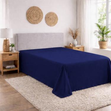 Imagem de Lençol Queen Micropercal 400 Fios Sem Elástico – 1 Peça Alta Qualidade