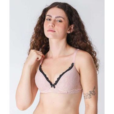 Imagem de Sutiã de Renda Com Base e Bojo Rosa-47138 - Alarc, 40, Rosa