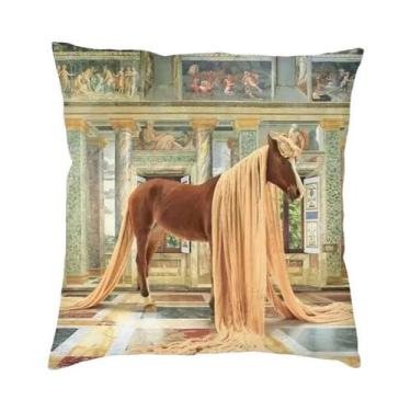 Imagem de Capa De Almofada Quadrada Com Estampa 3D De Natal, Dupla Face, Para De