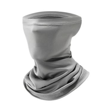Imagem de Máscara De Pescoço Em Seda Gelada Respirável Com Proteção Solar Para C