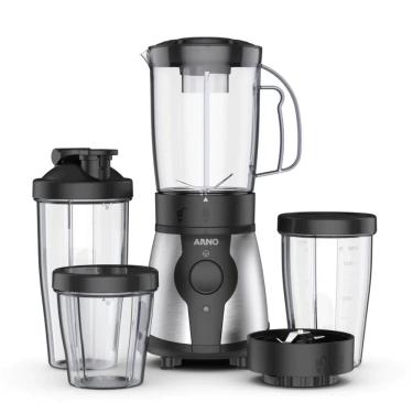 Imagem de Liquidificador Arno Actimix Compact Blender LQ01, 500W, Com 10 Acessórios, Copos Portáteis 250ml, 500ml e 750ml, Tritura Gelo e Grãos