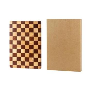 Imagem de Tábua De Corte De Madeira De Borracha De Grão Final Reforçada E Revers