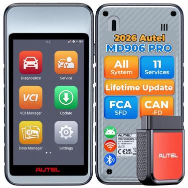 Imagem de Scanner Automotivo MD802 Com Bolsa Cabo USB OBD2 OBD II Diagnóstico Completo, AUTEL MS609, Vermelho