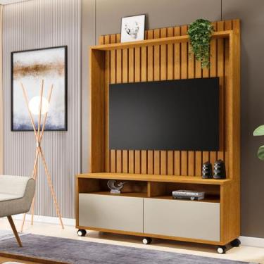 Imagem de Estante Home Estilos  Para Tv Até 55 Polegadas -2 Portas e Nicho -Ripa