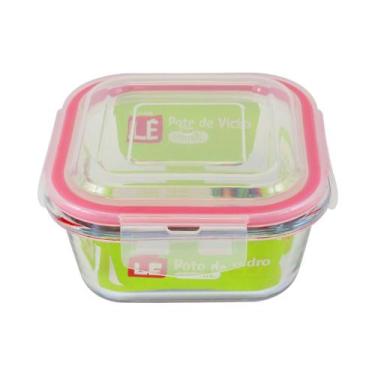 Imagem de Pote de Vidro Hermético Quadrado Le Click Transparente 500ml, UNICA