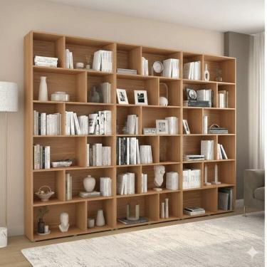 Imagem de Estante 3 Unidades 36 Nichos Xangai Freijó