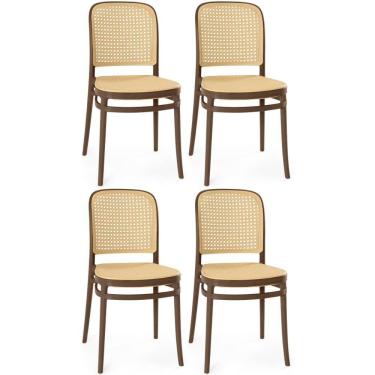 Imagem de Kit 4 Cadeiras De Jantar Roma Para Sala E Cozinha - Marrom