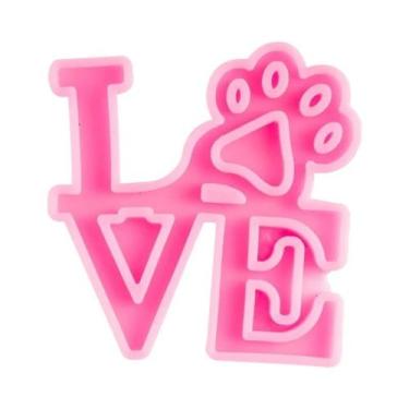 Imagem de Molde De Silicone Em Forma De Coração Com Impressão De Pata De Cachorr