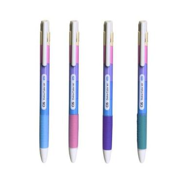 Imagem de Caneta cis dolce color retrátil 0.4mm - azul, verde, rosa e roxo, Azul