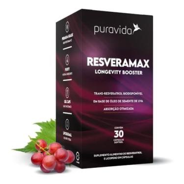 Imagem de Resveramax Resveratrol Licopeno Puravida 30 Cáps Softgel, Sem sabor