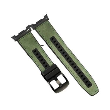 Imagem de Pulseira De Couro E Silicone Para Samsung Galaxy Watch 8 Ultra 40 44mm