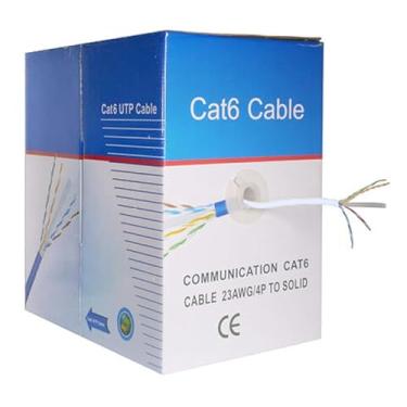Imagem de Cabo De Rede Internet Cat6 305 Metros 4 Pares Cftv Utp Lan Cor:Branco