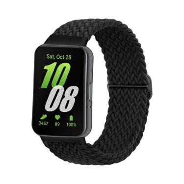 Imagem de Pulseira De Nylon Trançada Ajustável Para Samsung Galaxy Fit 3 - Subst