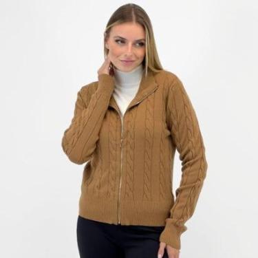 Imagem de Blusa Facinelli Tricot com Zíper Gola Alta Feminina-Feminino