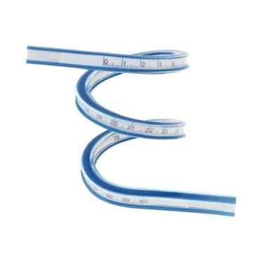 Imagem de Régua Flexível Curva De 30cm Em Formato De Cobra Para Desenho, Ferrame