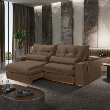 Imagem de Sofa 290 cm Braco 25 cm Retratil e Reclinavel Lake Meu Sofa Online