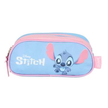 Imagem de Estojo Triplo Stitch Azul ET50045SC Luxcel Lançamento 2026