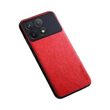 Imagem de Caixa de couro luxuosa para xiaomi poco x6 pro, projeto simples, negóc