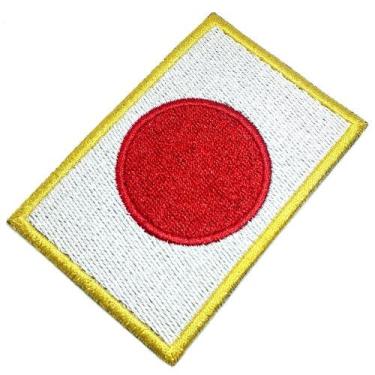 Imagem de Bandeira Japão Patch Bordado Para Uniforme Camisa Kimono - BR44