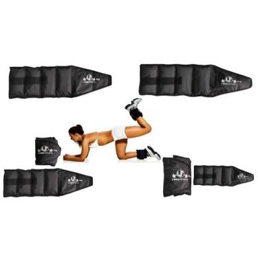 Imagem de Kit Funcional Com 02 Pares de Caneleira Tornozeleira Academia exercíci