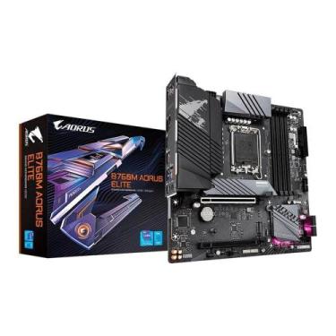 Imagem de Placa Mãe Gigabyte B760M AORUS ELITE DDR5 LGA 1700 HDMI M.2 NNMe USB 3