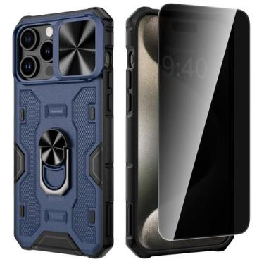 Imagem de Capa para celular VEGO iPhone 15 Pro Max 6,7" azul Kickstand