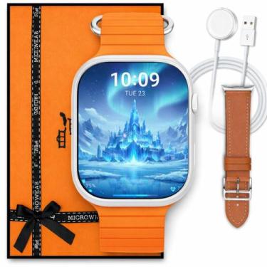 Imagem de Smartwatch Ultra 4 Mini Pro Prata Design Premium Com Monitoramento Tot