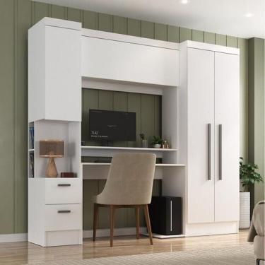 Imagem de Quarto Completo com Escrivaninha Viena 3 Portas 2 Gavetas Espresso Móv