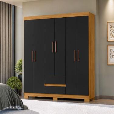 Imagem de Roupeiro 150cm 6 Portas 2 Gavetas Sem Espelho - SSX Multicoisas - Inco