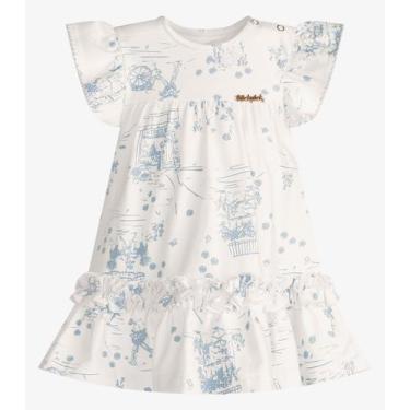 Imagem de Vestido Infantil Feminino Estampado Trick Nick Bege, G, Bege
