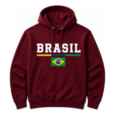 Imagem de Moletom Adulto 100% Algodao Brasil Copa Hexa Unissex Macio Confortavel