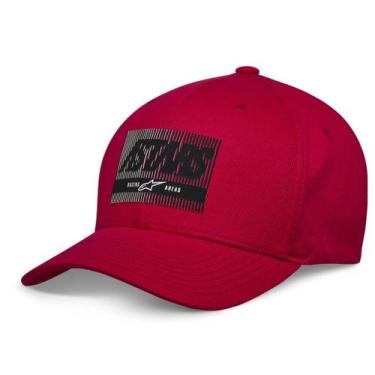 Imagem de Boné Alpinestars Hypto Vermelho Preto Aba Curvada Masculino, Vermelho,
