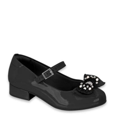 Imagem de Sapato Infantil Feminino Molekinha Laço Conforto 2528.122, Preto verni