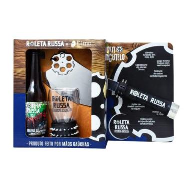 Imagem de Kit Roleta Russa Cutelo Artesanal Mais Cerveja 355ml