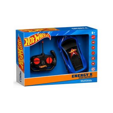 Imagem de Carrinho De Controle Remoto Hot Wheels 4 Canais 1:24 Azul com Luz