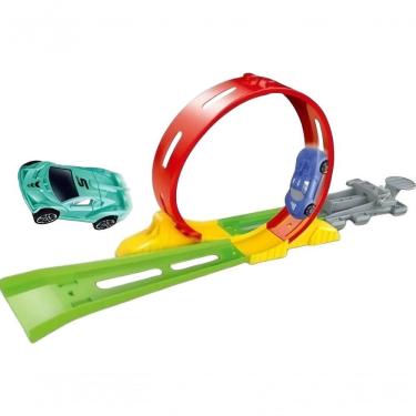 Imagem de Brinquedo Infantil de Montar Carrinho Lançador Ejection Truck com Pista 360 Graus Transparente First Bikes