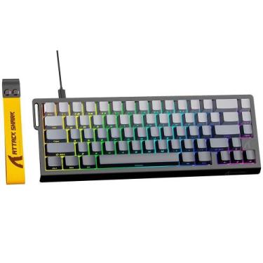 Imagem de Teclado Magnético Gamer Attack Shark X68 HE, Rapid Trigger, 8000Hz, 0.
