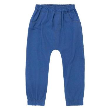 Imagem de Calça Jogger Ecolinho Azul Infantil para Mini Aventureiros - Era Uma V