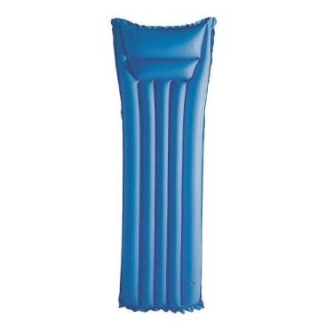 Imagem de Colchão inflável para piscina Bestway com apoio de cabeça e estrutura 