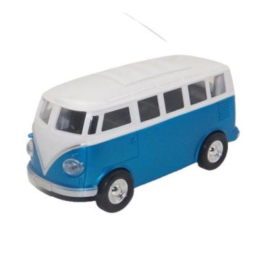 Imagem de Carro de Controle Remoto Kombi Azul 3 Funções Garagem S.A Classic - Ca