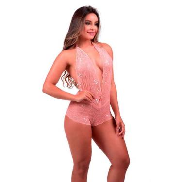 Imagem de Body feminino Mirella decotado todo em renda - Romance - Lingerie Sens