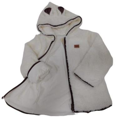Imagem de Casaco Grosso Sherpa Inverno Bebê Menino Lessa Kids Rf 8329, Off white