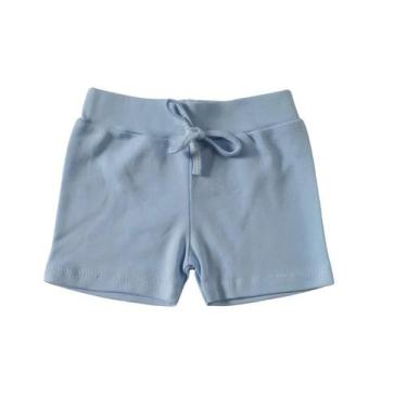 Imagem de Short Bebê Suedine Menino Menina e Neutro Algodão - Mafessoni, M, Azul