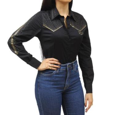Imagem de Camisete Feminina com Pedraria Os Vaqueiros 36733, G